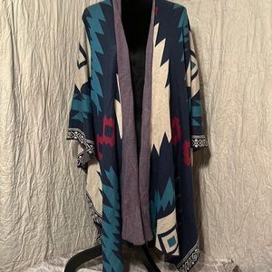 Indigo Thread Co OS. Cardigan/ shawl